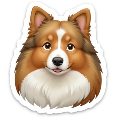 Fat shetland sheepdog sticker