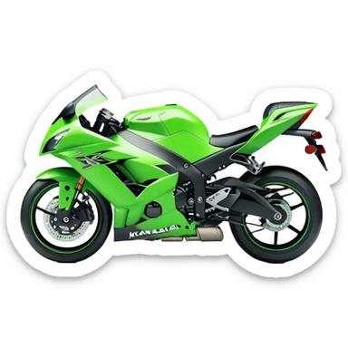 Kawasaki Ninja (Sportbike) - Kawasaki Ninja ZX-10R (Model Year: 2022) (Iconic colour: Green) sticker