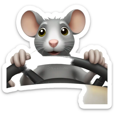 anim rat driving sticker