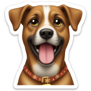 perros navideños sticker