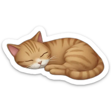 Cat sleeping on a pillow sticker