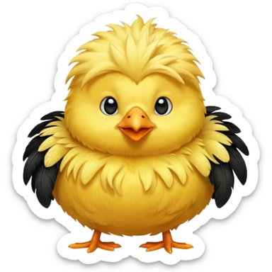 🐣 cet emoji avc un poussin noir sticker