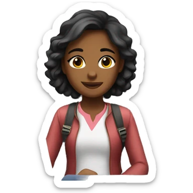 Girl on a plane sticker