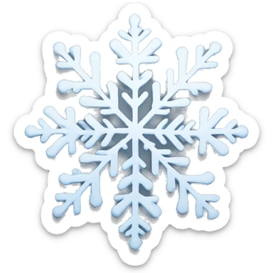 Pretty white snowflake sticker
