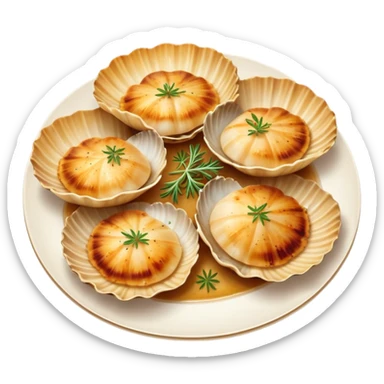 coquille st jaque sticker