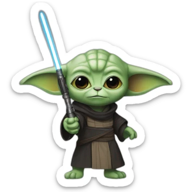 Grogu as a Sith sticker