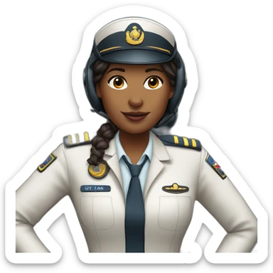 burgundy coloured female airbus pilot sticker