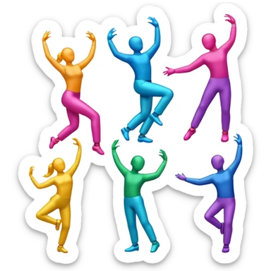 notas musicales bailando sticker