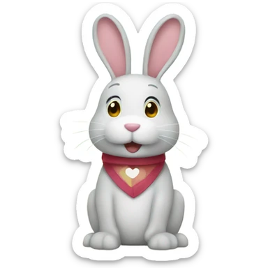 thanks bunny sticker