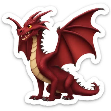 Dark red dragon  sticker