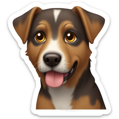 brown mongrel sticker