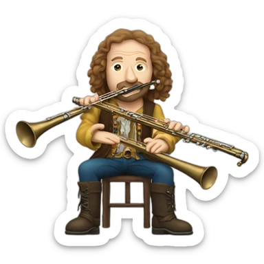 jethro tull flutist sticker