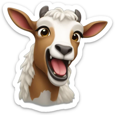 Cabra sacando la lengua sticker