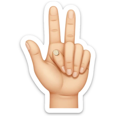 
Hand with Index Finger and Thumb Crossed sticker