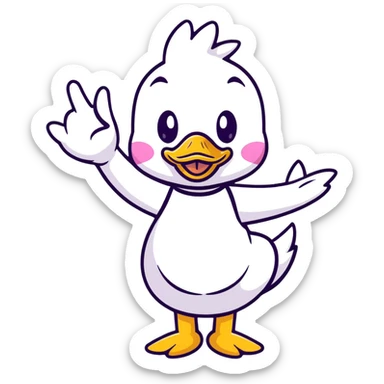 Daisy Duck from Disney waving sticker