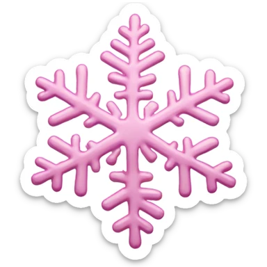 pastel pink snowflake  sticker