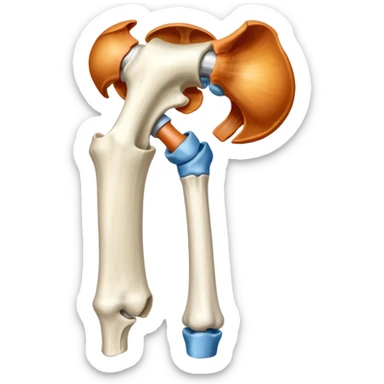 Articulacion de la cadera y femur  sticker