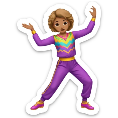 bailando en un fondo verde sticker
