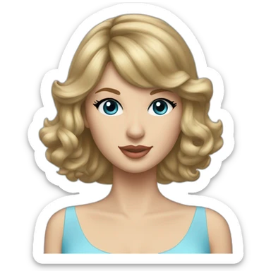 Taylor Swift light blue dress sticker