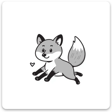 cute fox sticker