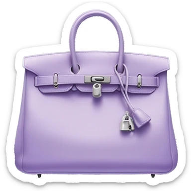 Realistic periwinkle birkin satchel. sticker