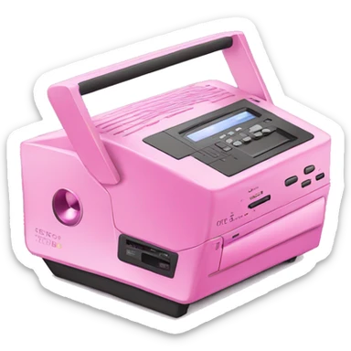 Pink cd player sticker