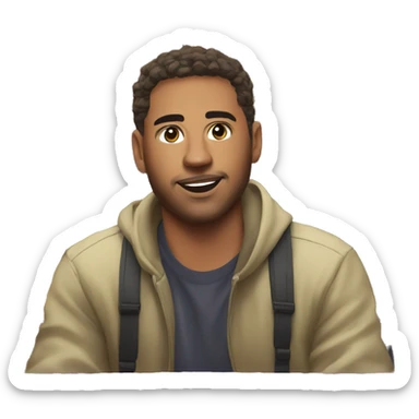 twitch streamer in his natural habitat sticker