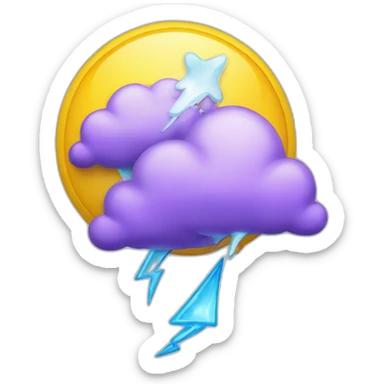 The letter X with rain drop lightning weather sticker