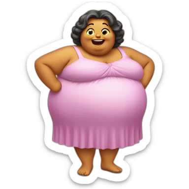 Fat lady with humor sticker