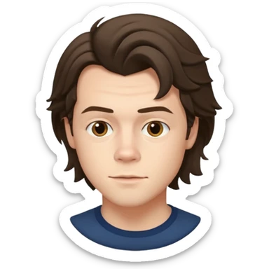 une personne joli, qui ressemble a harry styles de 3 quart  dans un rond  sticker