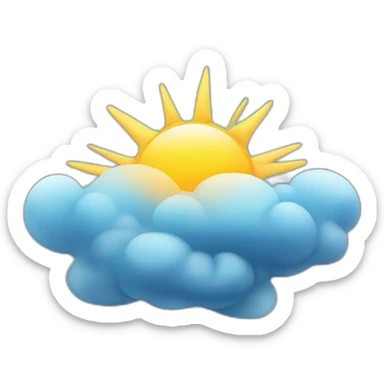 Sol y nube sticker