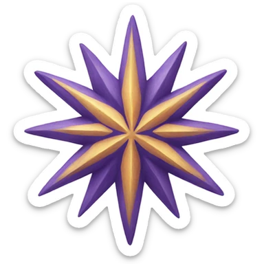 Eight pointed star sticker