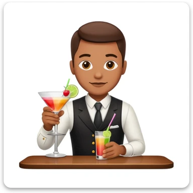 bartender mixing drinks sticker
