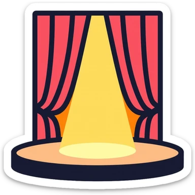 theater stage spotlight with beam of light sticker