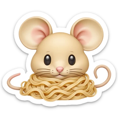 Mouse noodle sticker