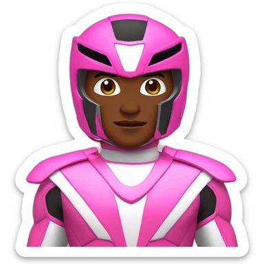 A pink power ranger  sticker
