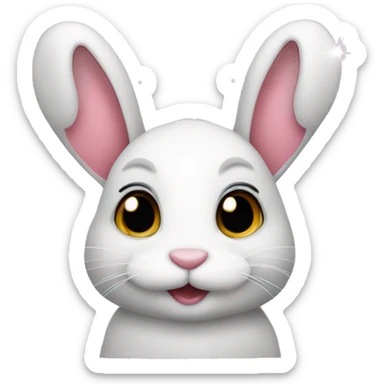 Bunny with sparkles sticker