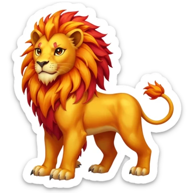 Pyroar-Fakémon-hybrid-creature (full body)  sticker