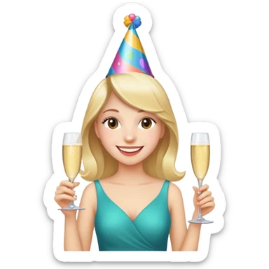 birthday girl turning 21 sticker