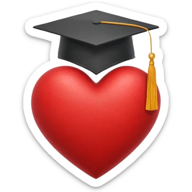education themed heart sticker