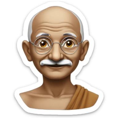 mahatma gandhi face sticker