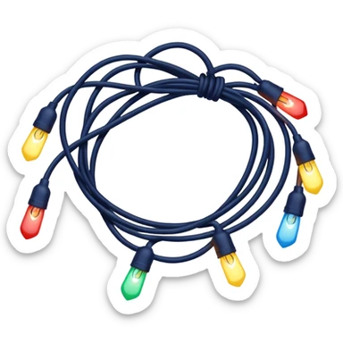 Christmas lights strand sticker