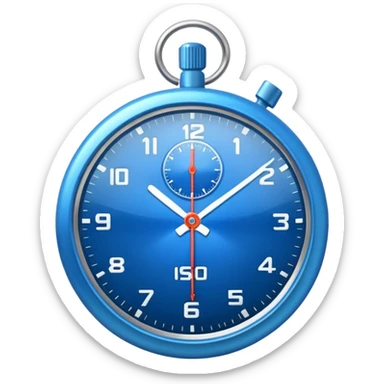blue stopwatch  sticker