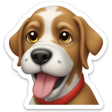 A Christmas dog  sticker