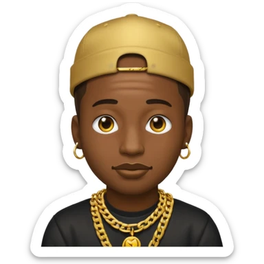 I'm just want a emojii like rapper only face sticker