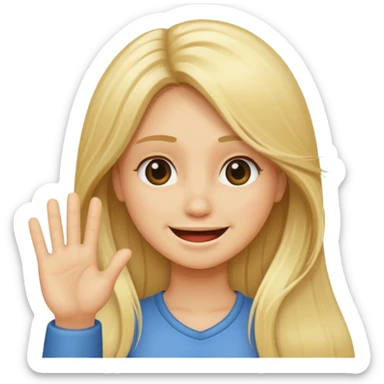 blonde female long hair saying stop smiling funny sticker