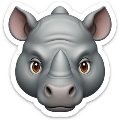 angry rhinoceros sticker