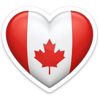 Corazon con banderas de Canadá  sticker