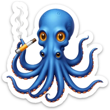 Octopus smoking a bong sticker