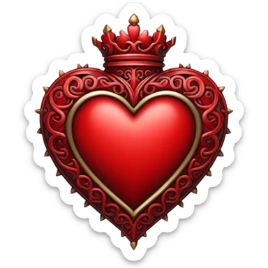 gothic heart red sticker